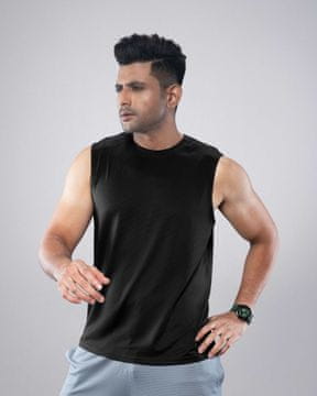 PANTONECLO Moški športni brezrokavnik za fitnes – majica z okroglim izrezom