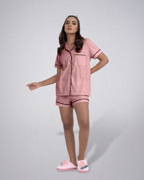 LEAFLETIC Ženski kratek komplet za spanje – udoben in eleganten