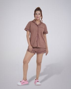 LEAFLETIC Ženski kratek komplet za spanje – udoben in eleganten