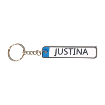 Ellipso Mini registrska tablica z imenom - JUSTINA