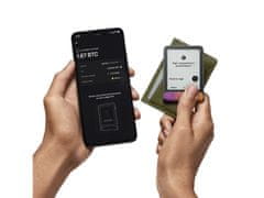 Ledger Flex z Recovery Key, denarnica za Bitcoin in druge kriptovalute, violićno oranžna