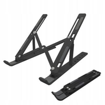 Korbi Zložljiv Podstavek za Prenosnik KORBI, Črn