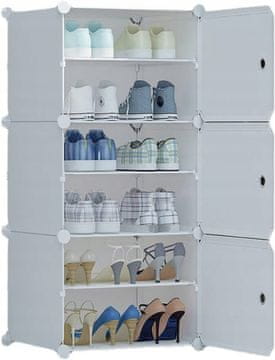 Korbi Modularna omara za čevlje in oblačila, KORBI, bela