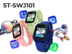 Manta STELIO JUNIOR otroška pametna ura, 4G LTE, SOS gumb, roza (Powder Pink)