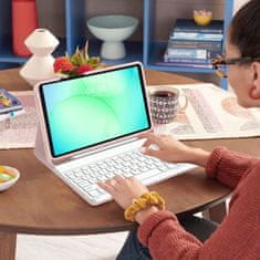 Tech-protect SC Pen Keyboard etui z tipkovnico za Samsung Galaxy Tab A9 Plus / A11 Plus 11'', roza