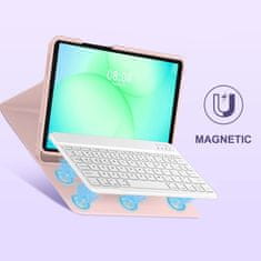 Tech-protect SC Pen Keyboard etui z tipkovnico za Samsung Galaxy Tab A9 Plus / A11 Plus 11'', roza