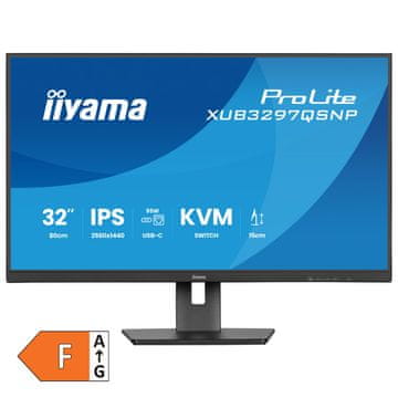 iiyama ProLite XUB3297QSNP-B1 80cm (32") WQHD 2K IPS HDMI/DP/USB-C LAN KVM zvočniki monitor