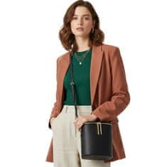 PRIMARK Elegantna črna torbica, torba preko ramena, zlati detajli, prostorna