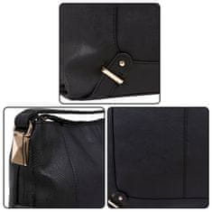 atmosphere Velika črna ženska torba HOBO, prostorna, nakupovalna torba, ekološko usnje