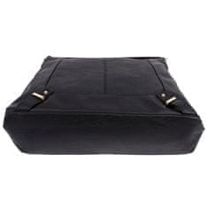 atmosphere Velika črna ženska torba HOBO, prostorna, nakupovalna torba, ekološko usnje