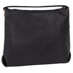 atmosphere Velika črna ženska torba HOBO, prostorna, nakupovalna torba, ekološko usnje