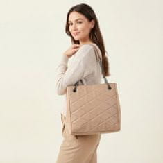 atmosphere Prešita ženska torbica z verigo, bež SHOPPER torba preko ramena