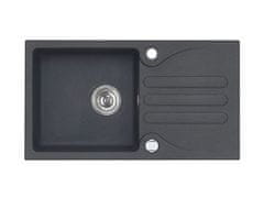 Alveus Granital pomivalno korito GALAPAGOS 30 z odcejalnikom, 770x430, črna