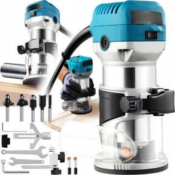 Dexxer Set 2000W namizni nadrezkar rezkalnik 6-8mm do 33.000 vrt/min