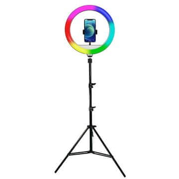 Powerton 13" (33cm) RGB LED Ring light , držalo za telefon tripod
