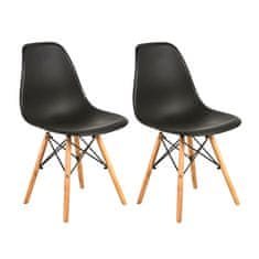 Aga 2x Jedilni stol Črna