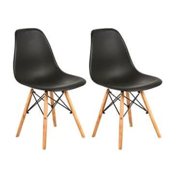 Aga 2x Jedilni stol Črna