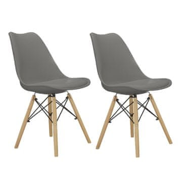 Aga 2x Jídelní židle MR2035 Šedá