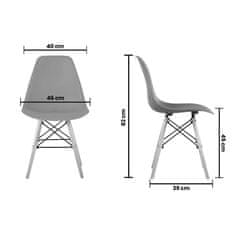 Aga 2x Jedilni stol Črna