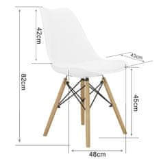 Aga 2x Jídelní židle MR2035 Bílá