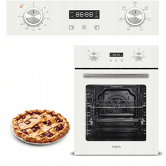 MPM Vgradna pečica 45-BO-22/W, 45cm, bela