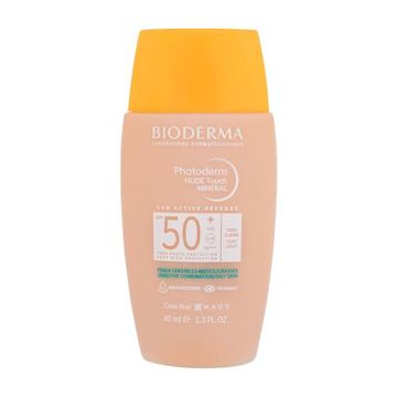 Bioderma Photoderm Nude Touch Mineral SPF50+ vodoodporna in obarvana krema za zaščito pred soncem 40 ml Odtenek very light unisex