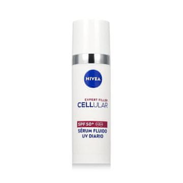 Nivea Cellular Expert Filler Daily UV Serum Fluid SPF50+ serum za zaščito kože pred uv žarki 30 ml za ženske