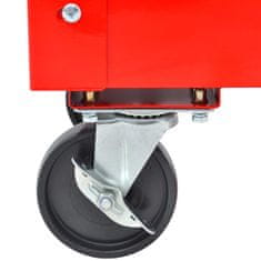 Vidaxl Vozik za orodje Rdeča 70.5 x 37 x 71 cm Jeklo