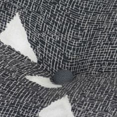 Vidaxl Pufi Geometrični Siva in bela 40 x 40 x 40 cm blago