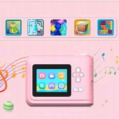 Dexxer Otroški LCD instant fotoaparat s tiskalnikom + 3 trakovi roza