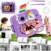Dexxer Otroški LCD instant fotoaparat s tiskalnikom + 3 trakovi vijoličen