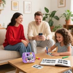 Dexxer Otroški LCD instant fotoaparat s tiskalnikom + 3 trakovi vijoličen