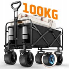 Dexxer Zložljiv transportni voziček buggy za plažo in kampiranje 88cm