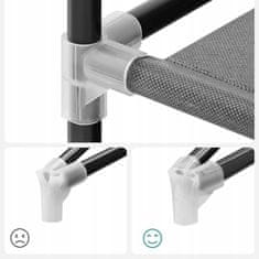 Dexxer XXL prenosna omara s policami za oblačila 165cm s pokrivalom siva