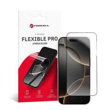 FORCELL Hibridno steklo za iPhone 16 PRO MAX Forcell Flexible 5D črno