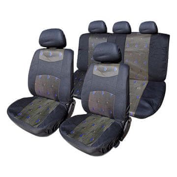 Tech+ Univerzalna avto prevleka Trendy sivo/črna z barvnimi vzorci