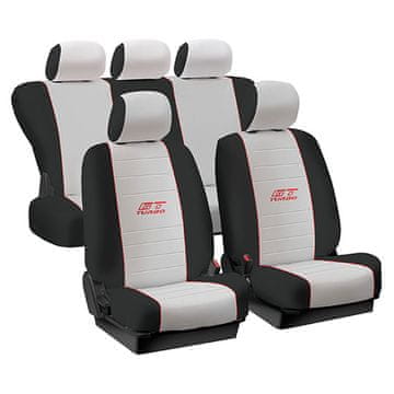 Tech+ Univerzalna športna prevleka za avto UNI GT-TURBO sivo-črna