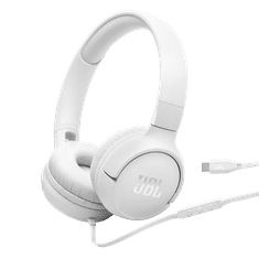 Tune 520C žične slušalke, USB-C, Hi-Res Audio, mikrofon, bele (JBLT520CWHT)