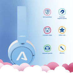 LAMAX SoundKid1 otroške žične slušalke, omejitev glasnosti 85 dB, modre (LXOHMSOKI01LA)