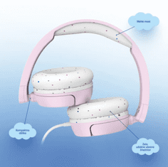 LAMAX SoundKid1 otroške žične slušalke, omejitev glasnosti 85 dB, roza (LXOHMSOKI01PA)