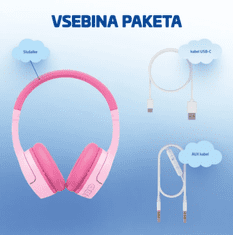 LAMAX BaseKid1 otroške brezžične slušalke, omejitev glasnosti 85 dB, roza (LXOHMBAKI01PA)