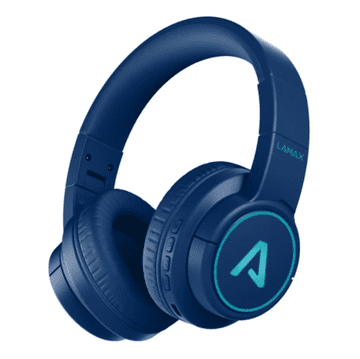 LAMAX GlowKid1 otroške brezžične slušalke, LED osvetlitev, 85 dB, modre (8595724902928)