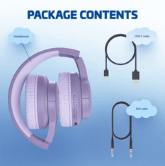 LAMAX GlowKid1 otroške brezžične slušalke, LED osvetlitev, 85 dB, roza (8595724902935)