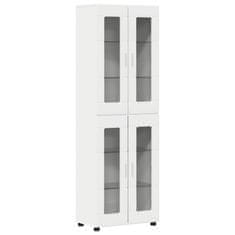 Vidaxl Visok predalnik FLORIN Bela 60 x 35 x 182 cm Konstruiran les