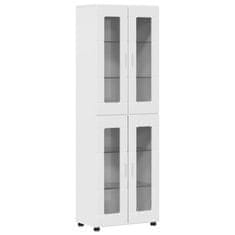 Vidaxl Visok predalnik FLORIN Visok sijaj bela 60 x 35 x 182 cm