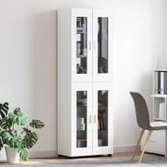 Vidaxl Visok predalnik FLORIN Visok sijaj bela 60 x 35 x 182 cm