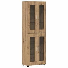 Vidaxl Visok predalnik s polico FLORIN Umetni hrast 60 x 35 x 182 cm