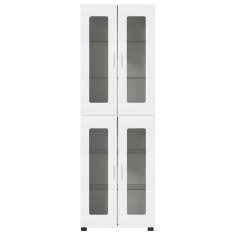 Vidaxl Visok predalnik FLORIN Bela 60 x 35 x 182 cm Konstruiran les