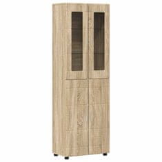 Vidaxl Visok predalnik s polico FLORIN Sonoma hrast 60 x 35 x 182 cm