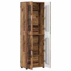 Vidaxl Visok predalnik s polico FLORIN Star les 60 x 35 x 182 cm